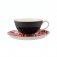 Maxwell & Williams Cashmere Bloems Tea Cup And Saucer Black