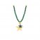 Nomination Antibes Yellow Gold Plated with Blue CZ & Green Crystals Star Necklet