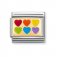 Nomination 18ct & Enamel Rainbow Hearts Charm.