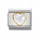 Nomination 18YG CZ Heart Clear White Facetted Charm