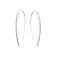 Silver Metropolitan Slim Pave Hook through Earrings