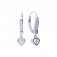 DiamonFire Silver Zirconia Heart Drop Earrings