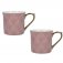 Victoria And Albert Pink Scallop Set Of 2 Palace Mugs