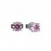 DiamonFire Silver Pink Zirconia Solitaire Earrings