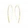 Azendi Gold Plate CZ set Hook through Earrings