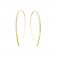 Azendi Gold Plate CZ set Hook through Earrings