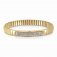 Extension Glitter Gold PVD & White Swarovski Stretch Bracelet