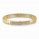 Extension Glitter Gold PVD & White Swarovski Stretch Bracelet