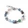 Bracelet GeoCUBE® Swarovski® Crystals & Gemstones blue-green