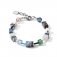 Necklace GeoCUBE® Swarovski® Crystals & Gemstones blue-green