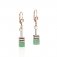 Earrings GeoCUBE® Swarovski® Crystals & Gemstones green-beige