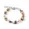 Necklace, Bracelet & Earrings Set GeoCUBE® medium olive-peach