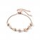 Bracelet GeoCUBE® pink aventurine delicate chain rose gold-peach