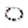 GeoCUBE® Necklace, Bracelet & Earring Set Onyx Black-rose gold