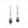 GeoCUBE® Earrings onyx black-rose gold