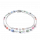 Necklace GeoCUBE® Multitask 4-in-1 summer Multi Pastel-silver