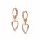 Endless Rose Gold & CZ Heart Hoop Earrings