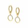 Endless Yellow Gold & CZ Circle Hoop Earrings