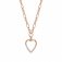 Nomination Endless Rose Gold & CZ Heart Pendant Necklace