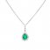 DiamonFire Sterling Silver Green Zirconia Pendant