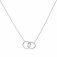 DiamonFire Silver Zirconia interlocking Circles Pendant