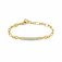 Nomination Endless Yellow Gold Plated & CZ Bar Bracelet