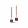 Necklet, Bracelet & Earring set GeoCUBEÂ® big Gemstones, SwarovskiÂ® Crystals & stainless steel rose gold brown