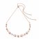 Necklet GeoCUBE® pink aventurine delicate chain rose gold-peach