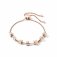 Necklet GeoCUBE® pink aventurine delicate chain rose gold-peach