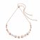 Necklet, Bracelet & Earring set GeoCUBE® pink aventurine delicate chain rose gold-peach