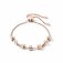 Necklet, Bracelet & Earring set GeoCUBE® pink aventurine delicate chain rose gold-peach