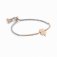 Milleluci Rose Gold Plated Stainless Steel CZ Clover Bracelet