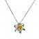 Silver Narcissus December Birthday Flower Pendant