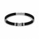 Nomination City Stainless Steel, Black PVD & Rubber with Black CZ Bracelet