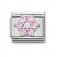 Nomination Silver Shine Pink CZ Flower Charm