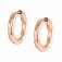 Infinito Rose Gold Plated & White CZ Hoop Earrings