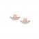 Sweetrock Rose Gold Silver & CZ Winged Heart Earrings