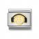 Nomination 18ct Gold Cartoon Smile with Headphones Charm.