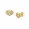 Nomination GP  Silver CZ set Heart Stud Earrings