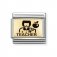 Nomination Gold & Black Teacher Plate Charm