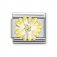 Nomination Silver CZ Yellow Flower cz Charm