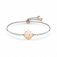 Milleluci Letter M Stainless Steel with White CZ & Rose Gold Bracelet