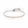 Milleluci Stainless Steel with Rose Gold & White CZ Infinity Bracelet