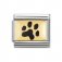 Nomination 18ct Gold Black Paw Print Charm.