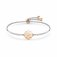 Milleluci Letter R Stainless Steel with White CZ & Rose Gold Bracelet