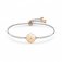 Milleluci Letter A Stainless Steel with White CZ & Rose Gold  Bracelet