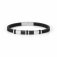 Nomination City Steel, Black PVD & Rubber with CZ Bracelet