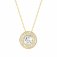 Nomination Aurea Yellow Gold Plated & CZ Circle Pendant Necklace