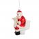 Santa On The Loo Shaped Bauble Christmas Decoration