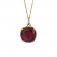 Fiorelli Silver Gold plated Red CZ Pendant | Root Chakra
